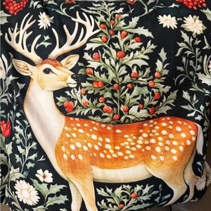 Two William Morris-inspired deer pattern pillows Tapestry Fabric 18”X18”